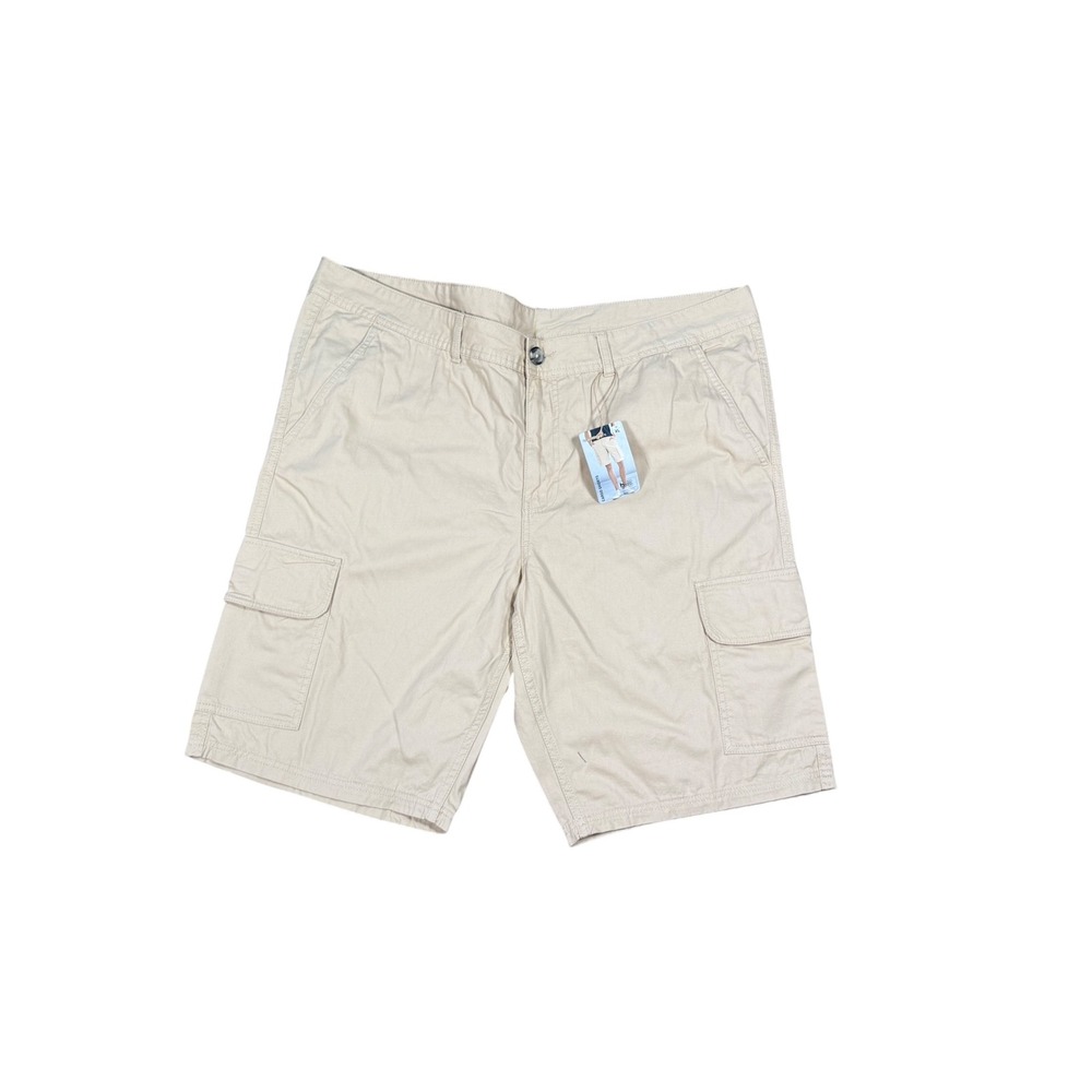 Avenue Mens XL Cargo Shorts Beige Utility Casual Outdoor‎ Comfort Fit
